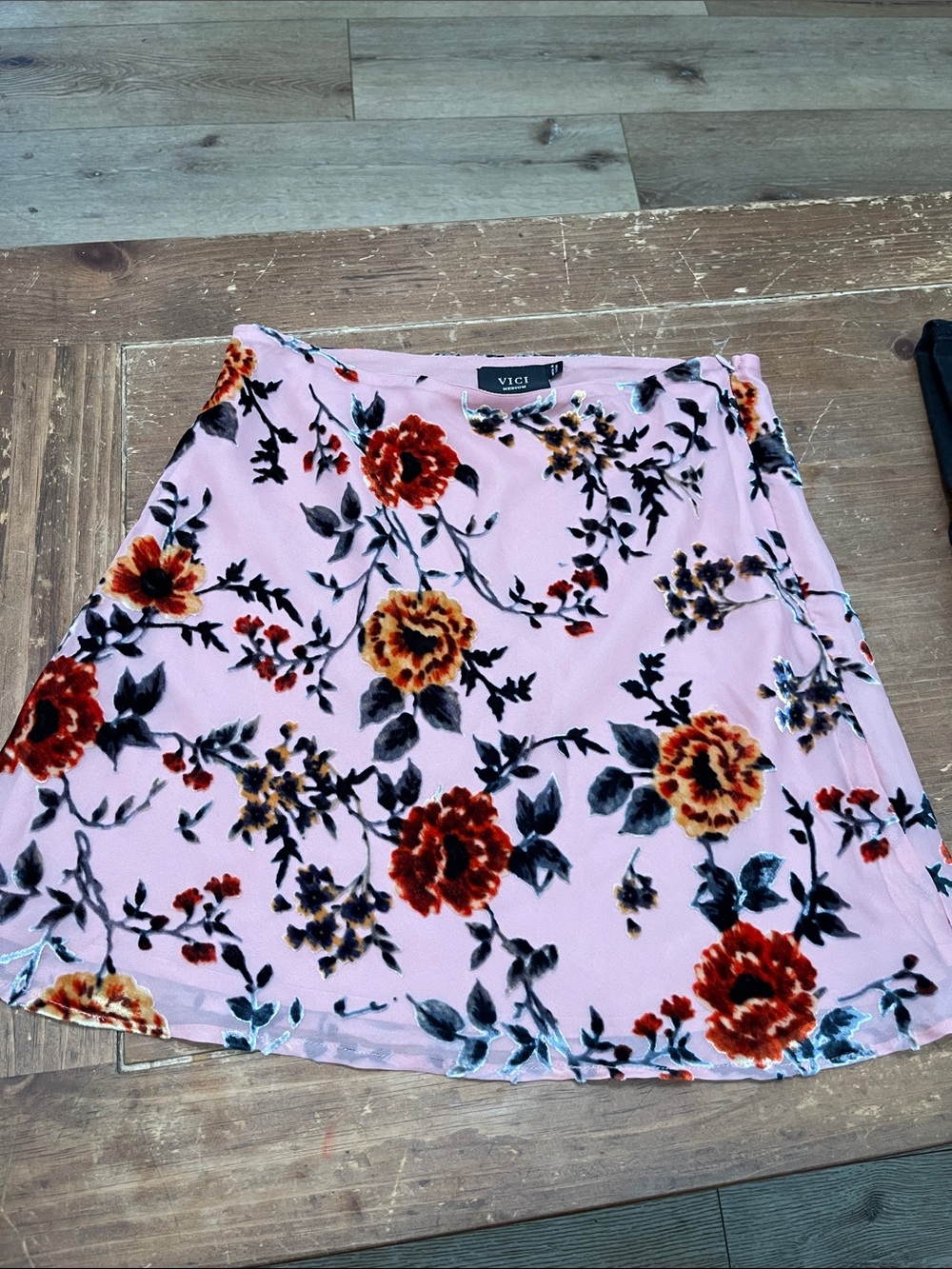 VICI Pink Floral A-Line Skirt